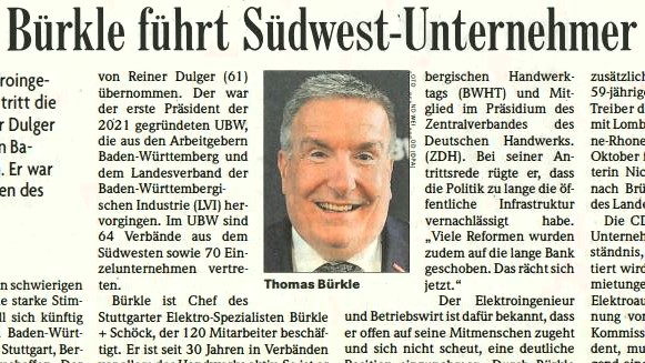 Thomas-Buerkle-fuehrt-Suedwest-Unternehmer Thomas Bürkle führt Südwest-Unternehmer